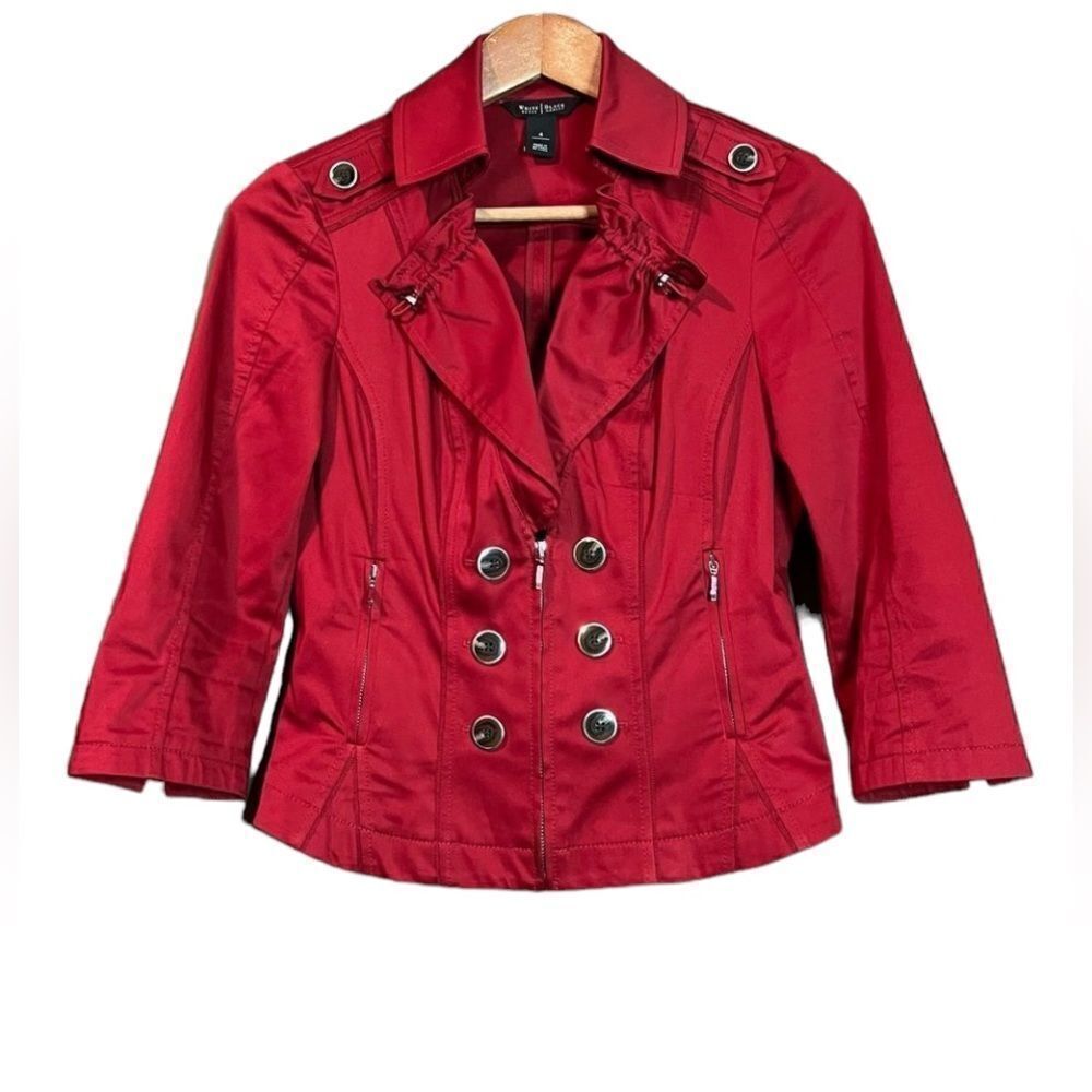 White House black market red 3/4 sleeve jacket‎